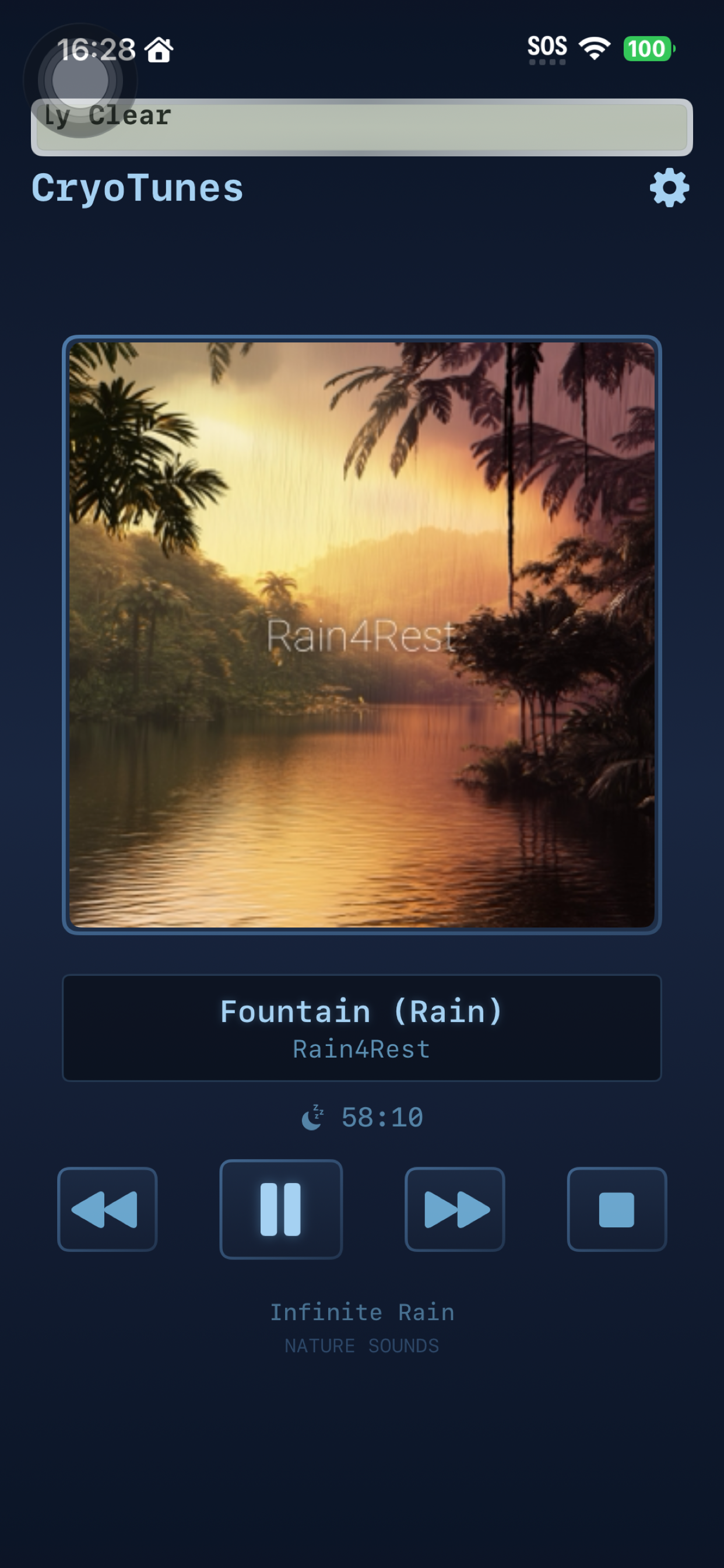 CryoTunes with sleep timer